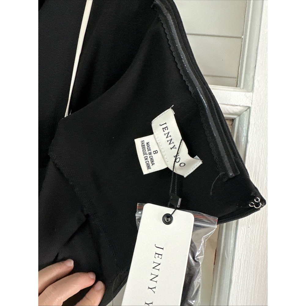 NWT JENNY YOO Stevie Bridesmaid Holiday NYE Dress Black Size 8 Black Tie Formal - Picture 4 of 10